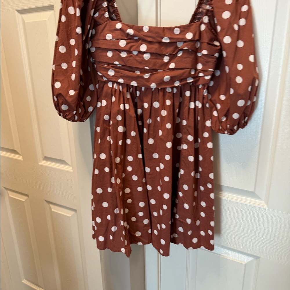 Abercrombie & Fitch Brown Polka Dot Mini Dress